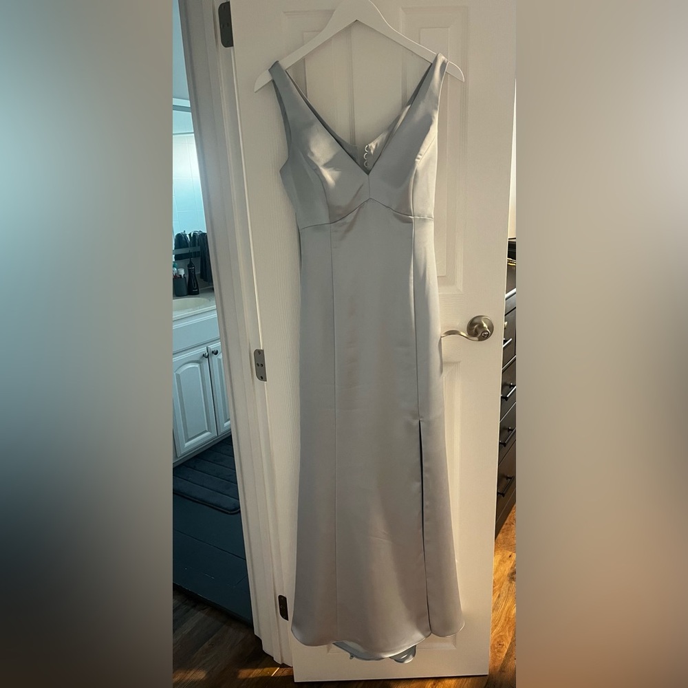 Amsale Bridesmaid Dress - Nicky (color: ice)